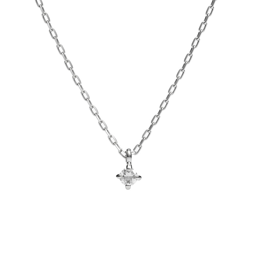 プラチナ 0.03ctダイヤモンド ネックレス 「ブライト」 PT900/850