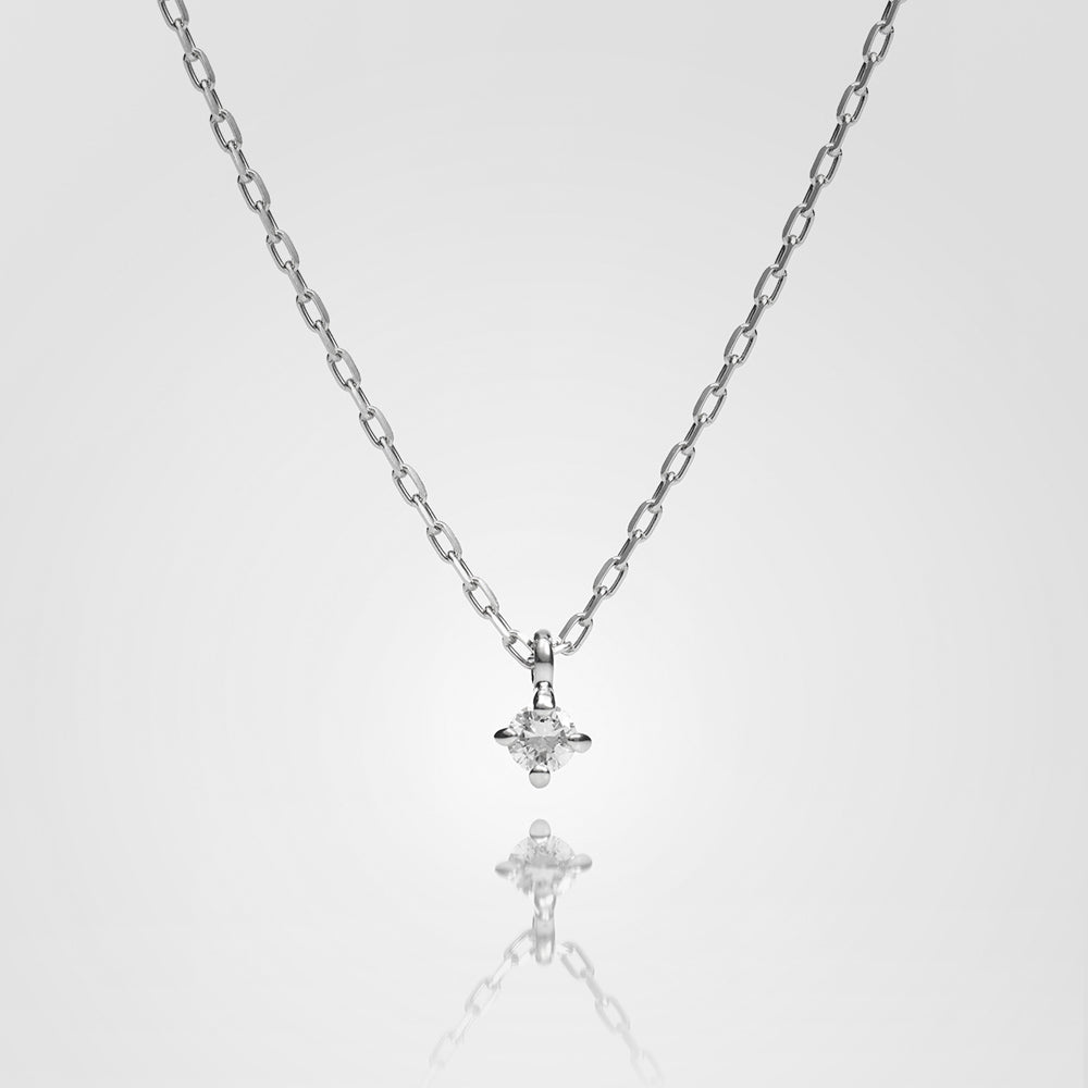 プラチナ 0.03ctダイヤモンド ネックレス 「ブライト」 PT900/850