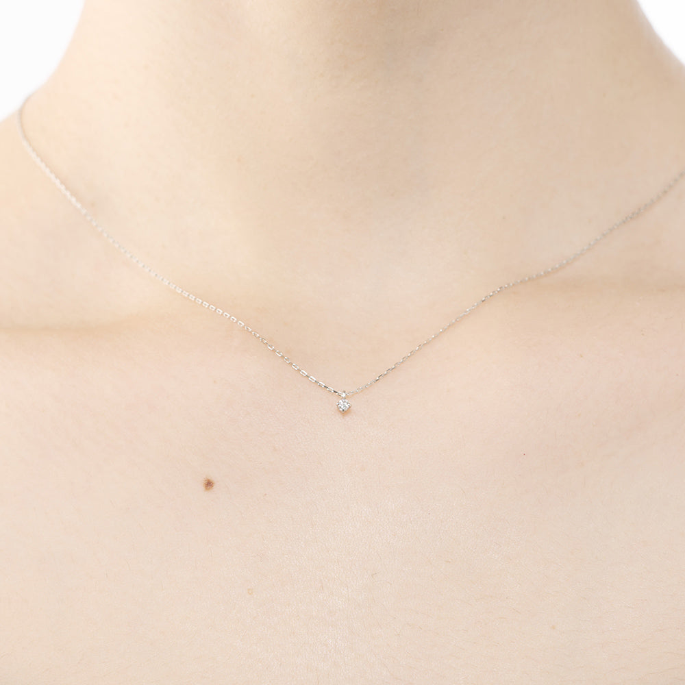 プラチナ 0.03ctダイヤモンド ネックレス 「ブライト」 PT900/850