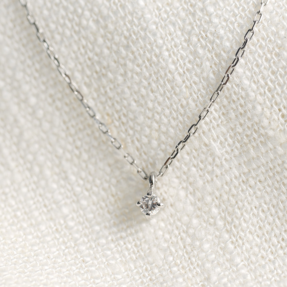 プラチナ 0.03ctダイヤモンド ネックレス 「ブライト」 PT900/850