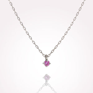 PT900 0.03ct ピンクダイヤモンド ネックレス