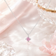 プラチナ ピンクダイヤモンド ネックレス 0.03ct 日本製 一粒 4本爪 レディース ギフト Pt900/850