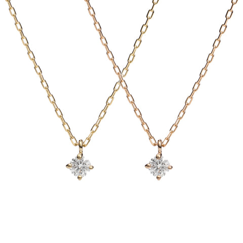 18金 0.06ct ダイヤモンド ネックレス　K18