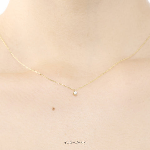 18金 0.06ct ダイヤモンド ネックレス　K18