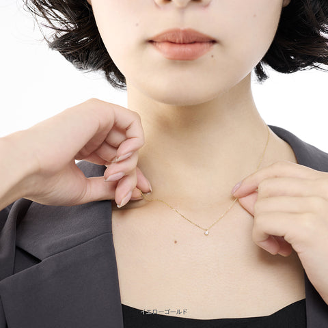 18金 0.06ct ダイヤモンド ネックレス　K18