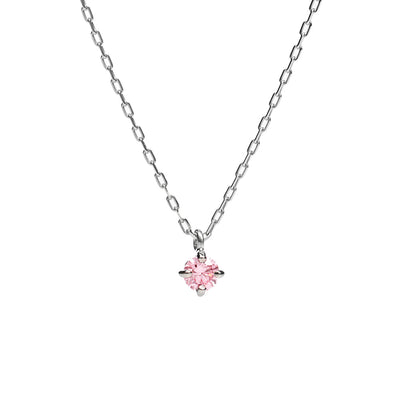 プラチナ 0.06ctピンクダイヤモンド ネックレス PT900/850