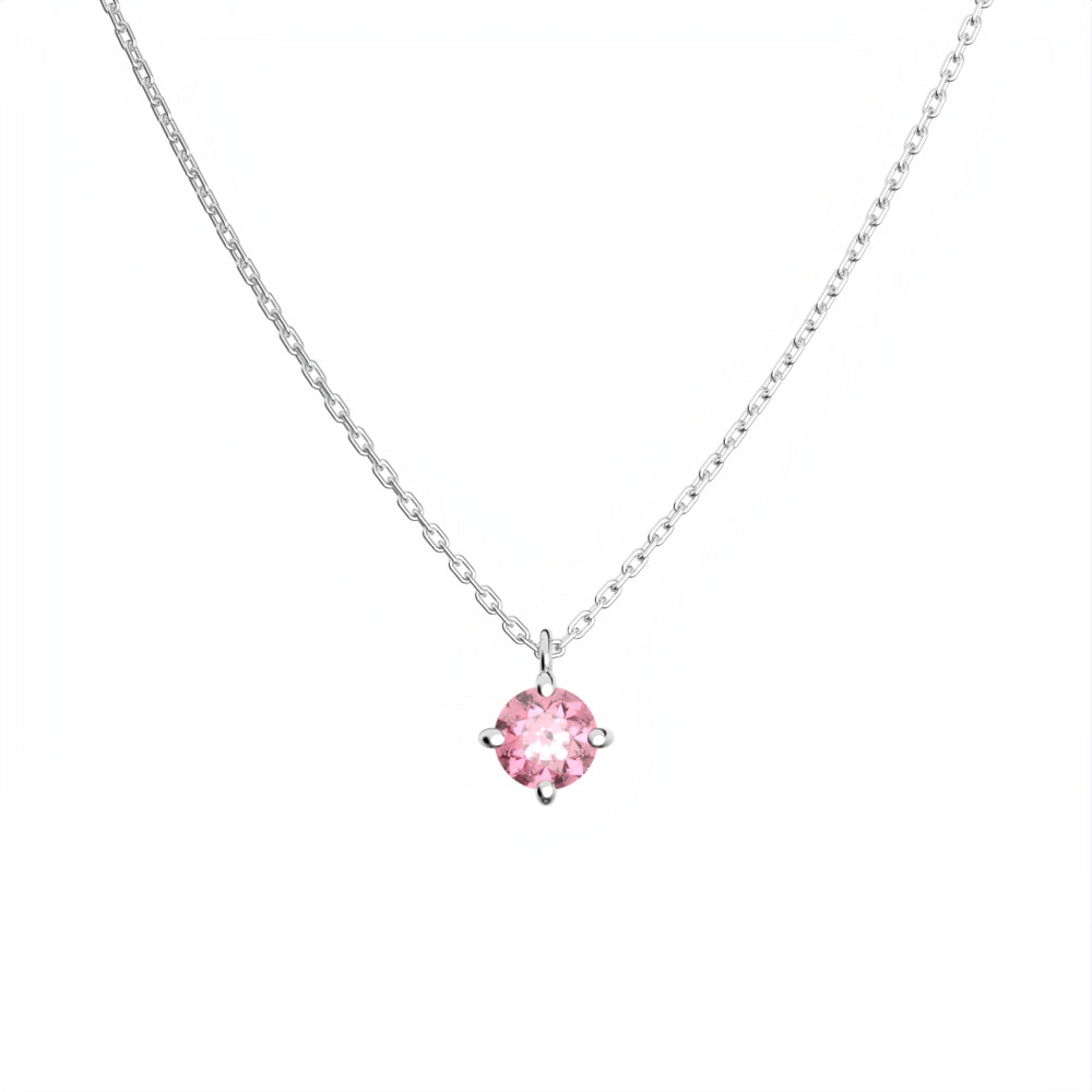 プラチナ ネックレス ピンクダイヤモンド 日本製 一粒 0.1ct 4本爪 レディース ギフト Pt900/850