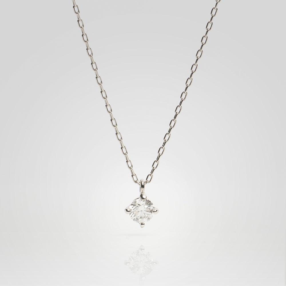 プラチナ ネックレス 日本製 一粒 0.1ct ダイヤモンド 4本爪 レディース ギフト包装 PT900 PT850