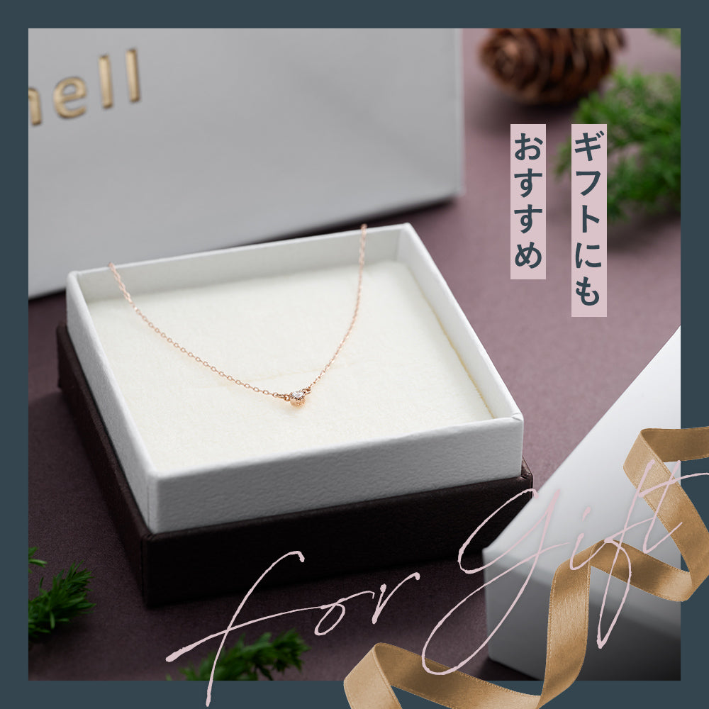 K10 ピンクゴールド ネックレス ダイヤモンド 0.03ct フラワー 花 一粒 日本製 10金 PG レディース 華奢