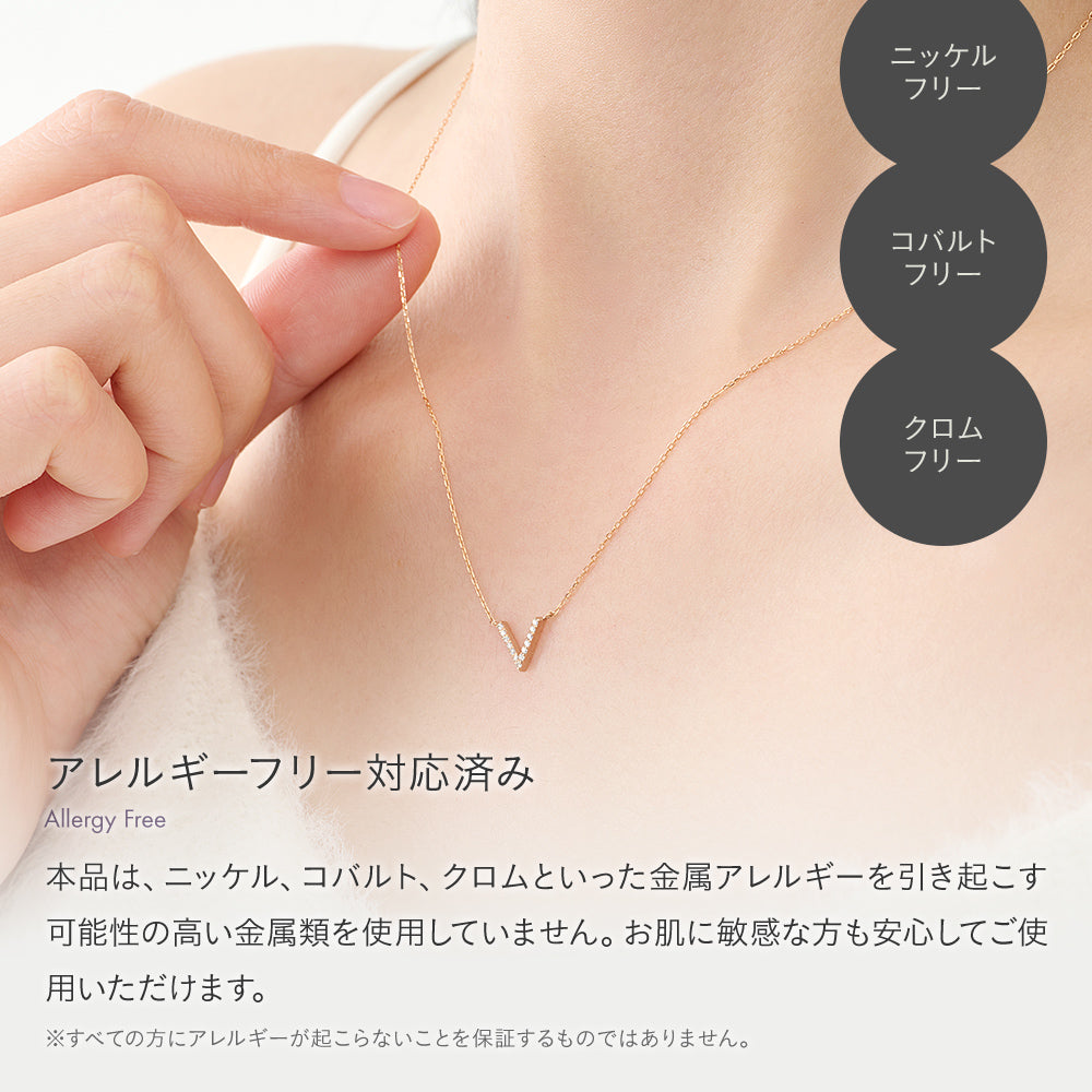 K18 ピンクゴールド ネックレス ダイヤモンド 0.03ct 馬蹄 ホースシュー 13石 日本製 18金 PG ローズゴールド レディース