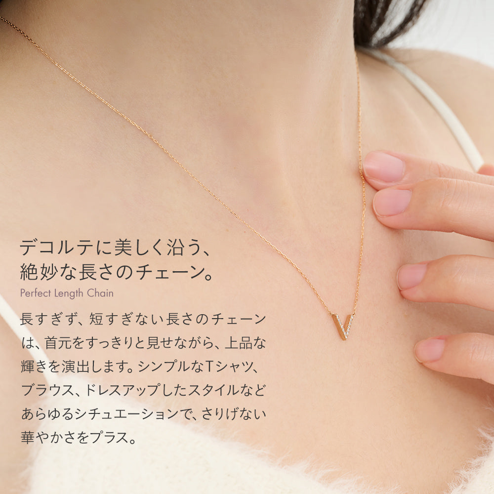 K18 ピンクゴールド ネックレス ダイヤモンド 0.03ct 馬蹄 ホースシュー 13石 日本製 18金 PG ローズゴールド レディース