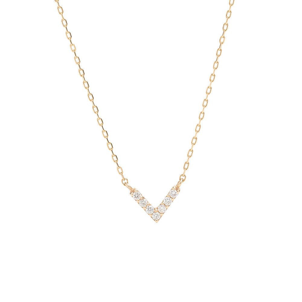 K10 ネックレス ダイヤモンド 0.04ct フラワー 花 7石 日本製 10金