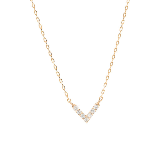 K10 ネックレス ダイヤモンド 0.04ct フラワー 花 7石 日本製 10金 イエローゴールド レディース 華奢