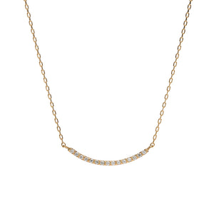 18金 0.06ct ダイヤモンドプラチナネックレス 18K