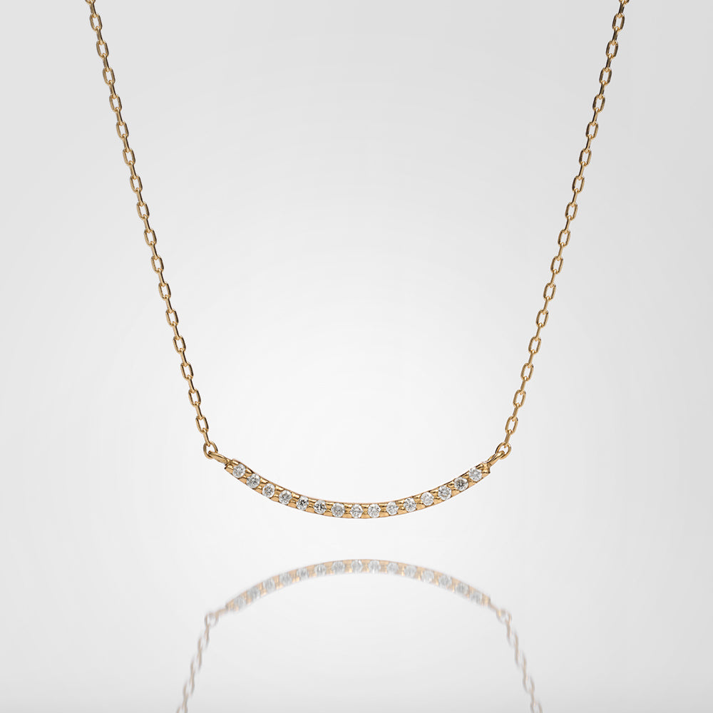 18金 0.06ct ダイヤモンドプラチナネックレス 18K