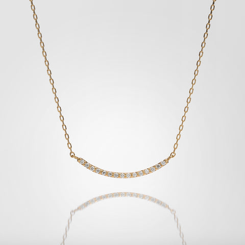 18金 0.06ct ダイヤモンドプラチナネックレス 18K