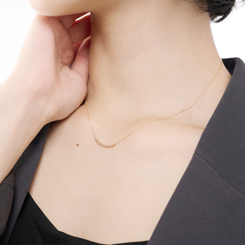 18金 0.06ct ダイヤモンドプラチナネックレス 18K