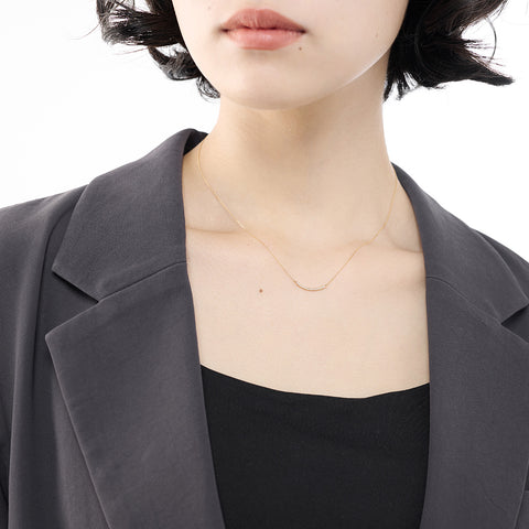 18金 0.06ct ダイヤモンドプラチナネックレス 18K