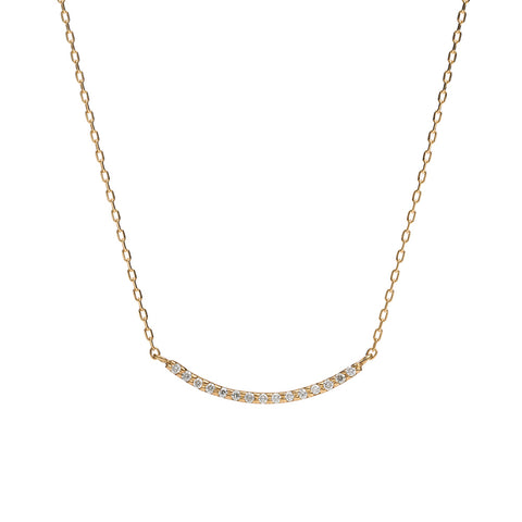 18金 0.06ct ダイヤモンドプラチナネックレス 18K