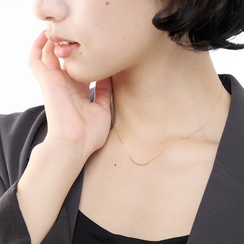 18金 0.06ct ダイヤモンドプラチナネックレス 18K