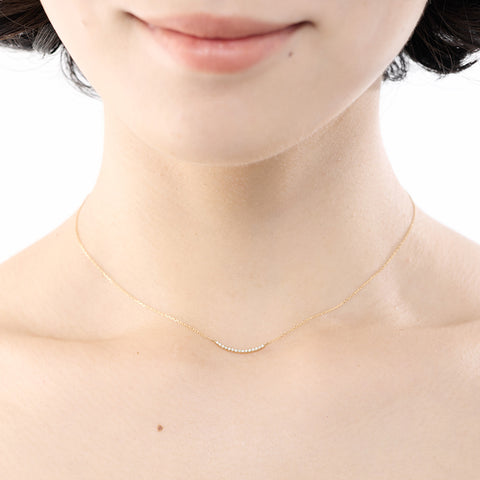 18金 0.06ct ダイヤモンドプラチナネックレス 18K