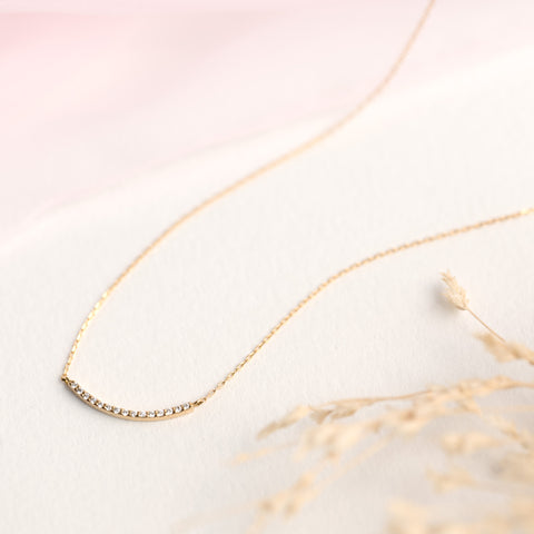 18金 0.06ct ダイヤモンドプラチナネックレス 18K