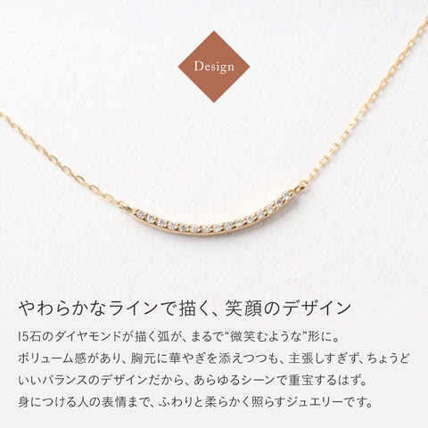 18金 0.06ct ダイヤモンドプラチナネックレス 18K