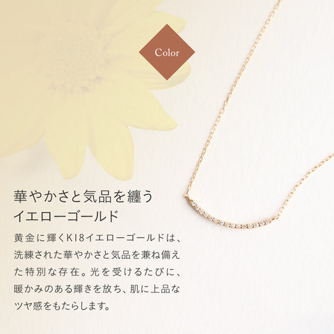 18金 0.06ct ダイヤモンドプラチナネックレス 18K
