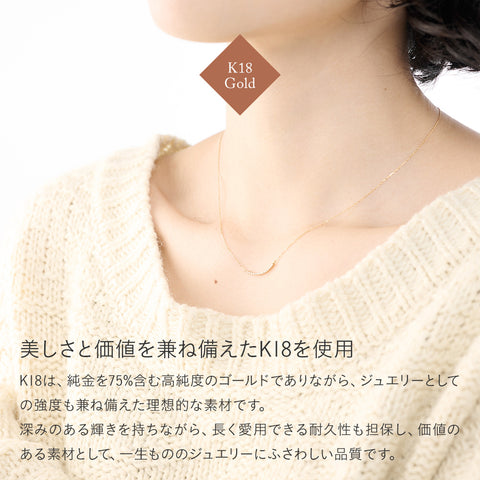 18金 0.06ct ダイヤモンドプラチナネックレス 18K