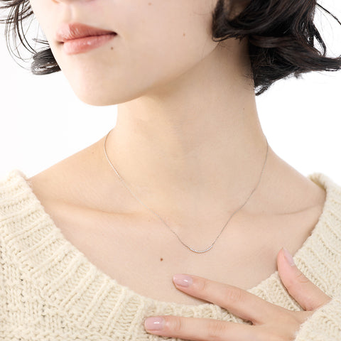 プラチナ 0.06ct ダイヤモンドプラチナネックレス PT900/850