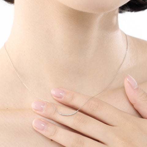 プラチナ 0.06ct ダイヤモンドプラチナネックレス PT900/850