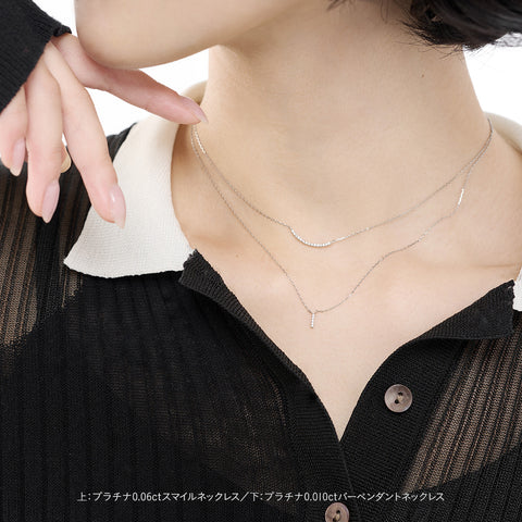 プラチナ 0.06ct ダイヤモンドプラチナネックレス PT900/850