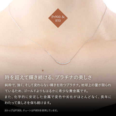 プラチナ 0.06ct ダイヤモンドプラチナネックレス PT900/850