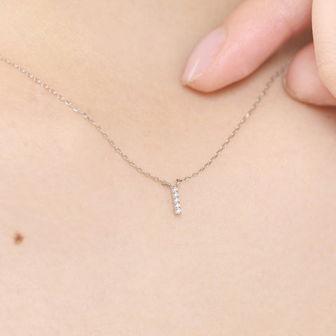 プラチナ 0.010ct ダイヤモンドクロスプラチナネックレス PT900/850