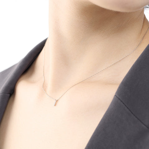プラチナ 0.010ct ダイヤモンドクロスプラチナネックレス PT900/850