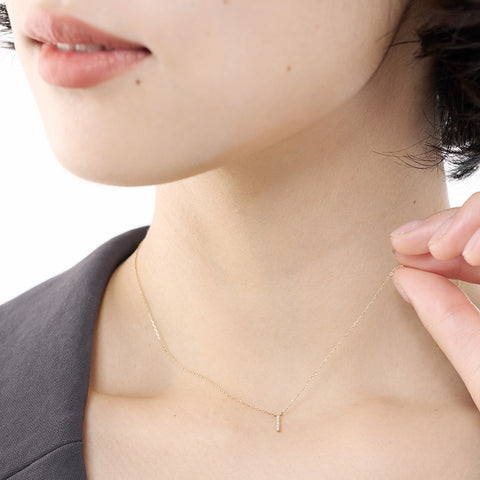 10金 レイヤーダイヤモンドバー K10