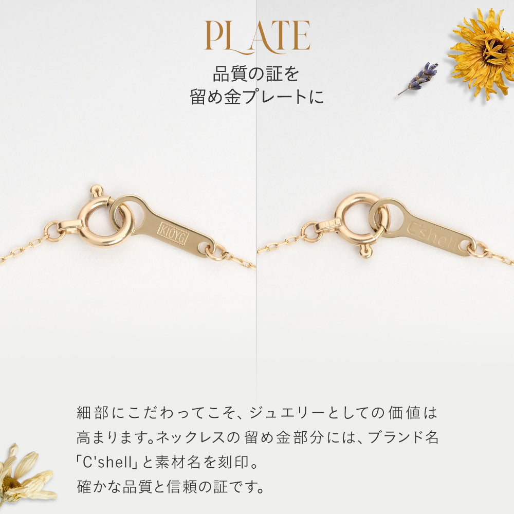 K10 ネックレス 日本製 ダイヤモンド 0.03ct フラワー 花 一粒 10金 イエローゴールド レディース 華奢