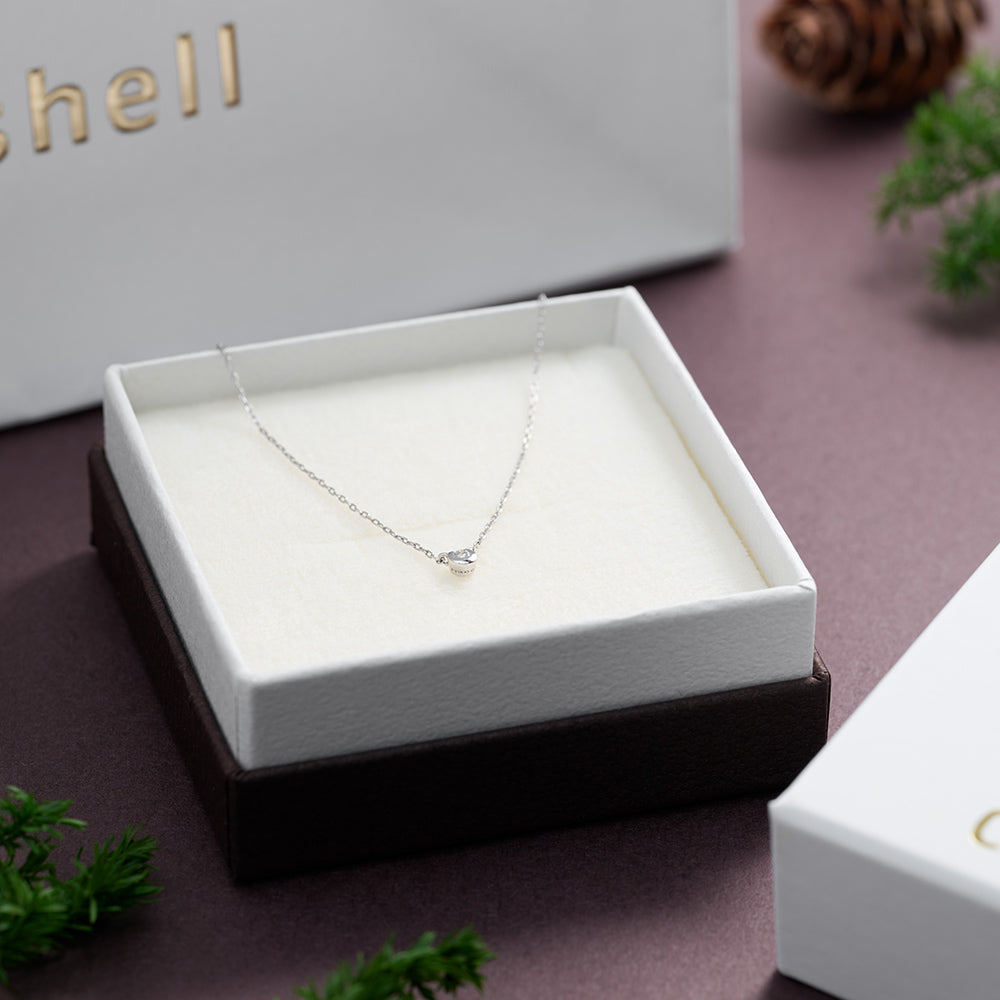 プラチナ ネックレス ダイヤモンド 0.03ct フクリン 覆輪 一粒 日本製 Pt900 レディース シンプル アレルギー対応