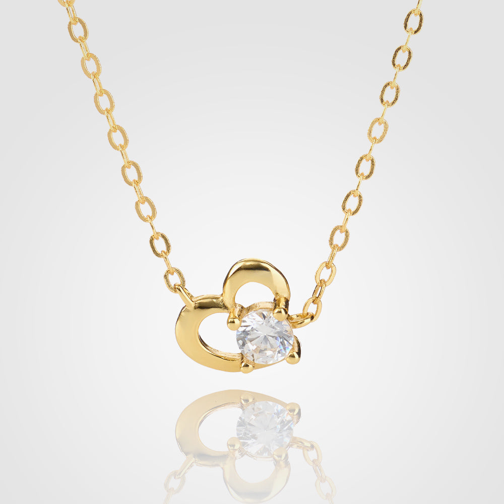 ハートセンターストーンネックレス