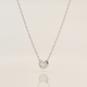 Silver Necklace Bright Gray 3D Pendant