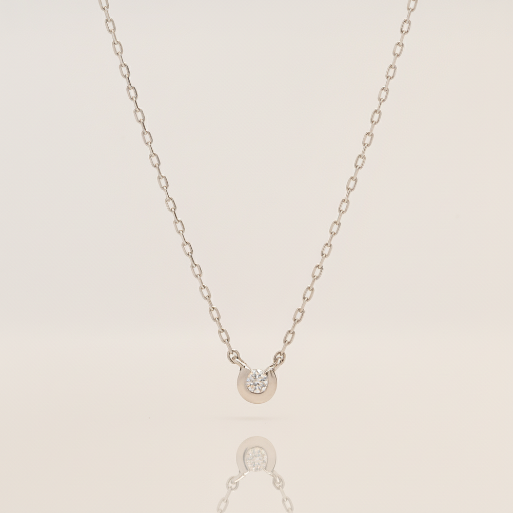 Silver Necklace Warm Background
