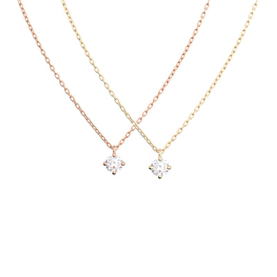 K10(10金) 0.03ct ダイヤモンド ネックレス「ブリリアンス」