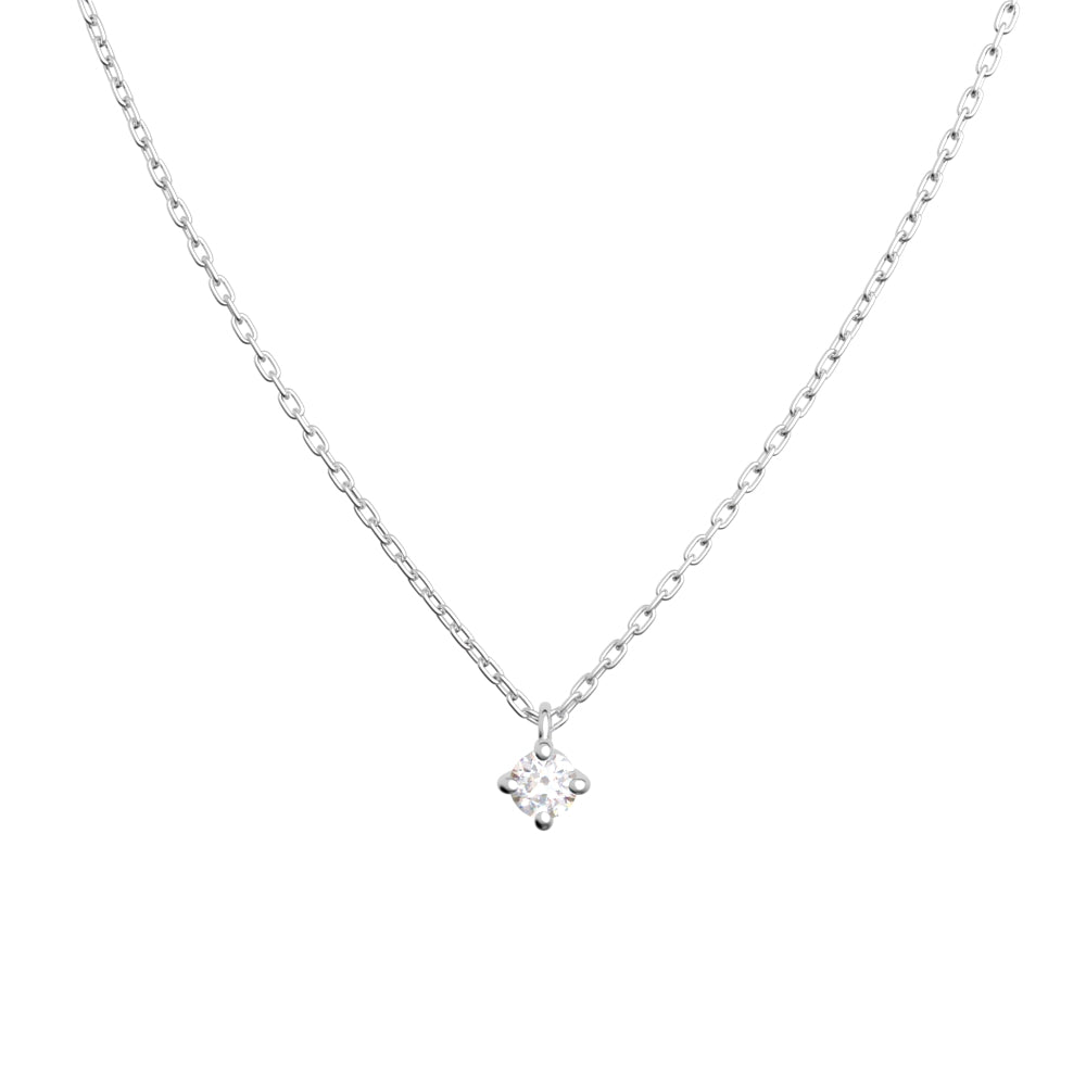 プラチナ 0.03ctダイヤモンド ネックレス 「ブライト」 PT900/850