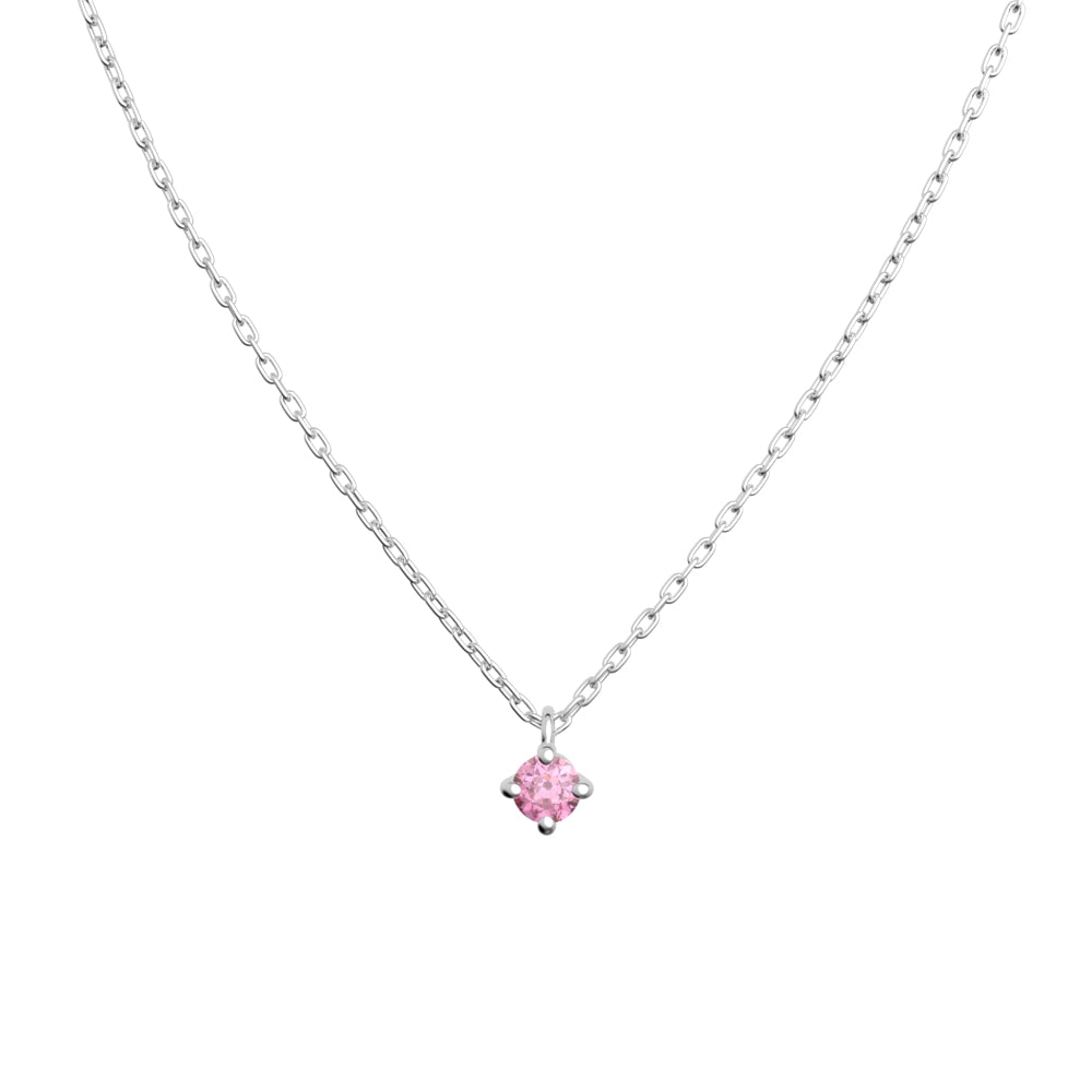 プラチナ ピンクダイヤモンド ネックレス 0.03ct 日本製 一粒 4本爪 レディース ギフト Pt900/850