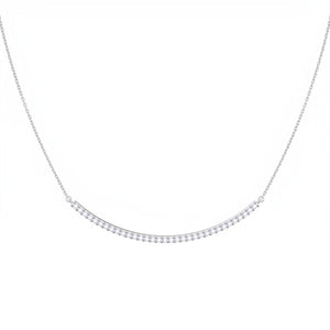 プラチナ 0.165ct ダイヤモンド スマイルネックレス PT900/850