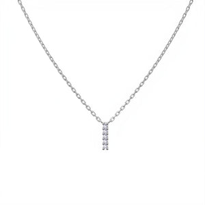 プラチナ 0.010ct ダイヤモンドクロスプラチナネックレス PT900/850