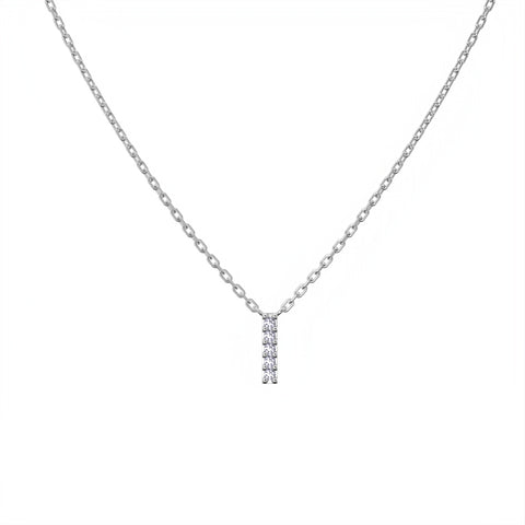 プラチナ 0.010ct ダイヤモンドクロスプラチナネックレス PT900/850